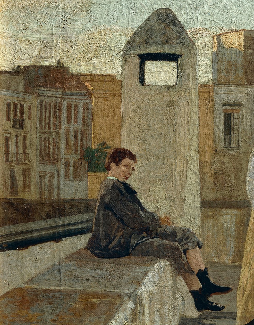 Die Terrasse (Detail) von Eduardo Dalbono