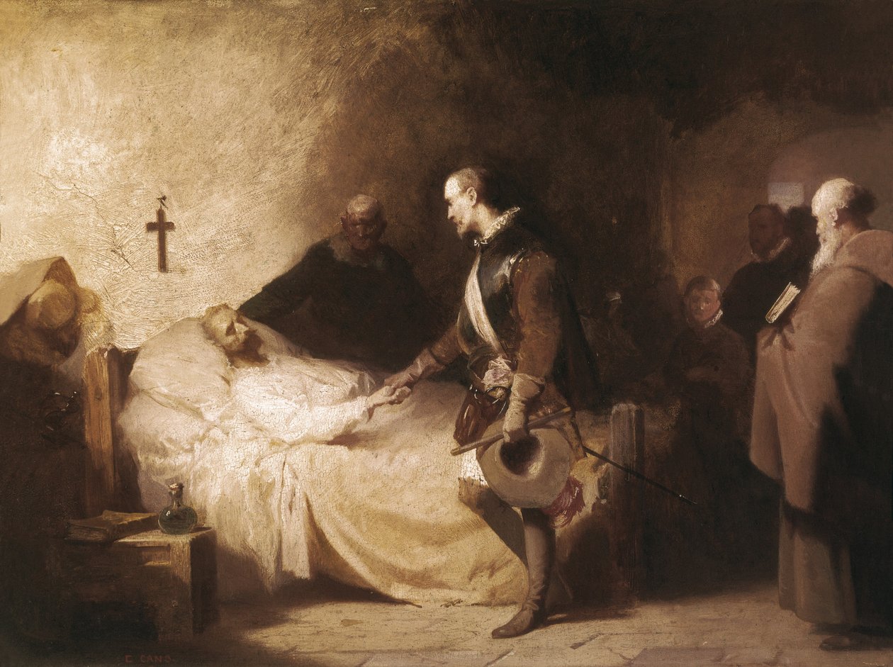 Don Juan von Österreich besucht Miguel de Cervantes von Eduardo Javier Ramon Cano de la Pena