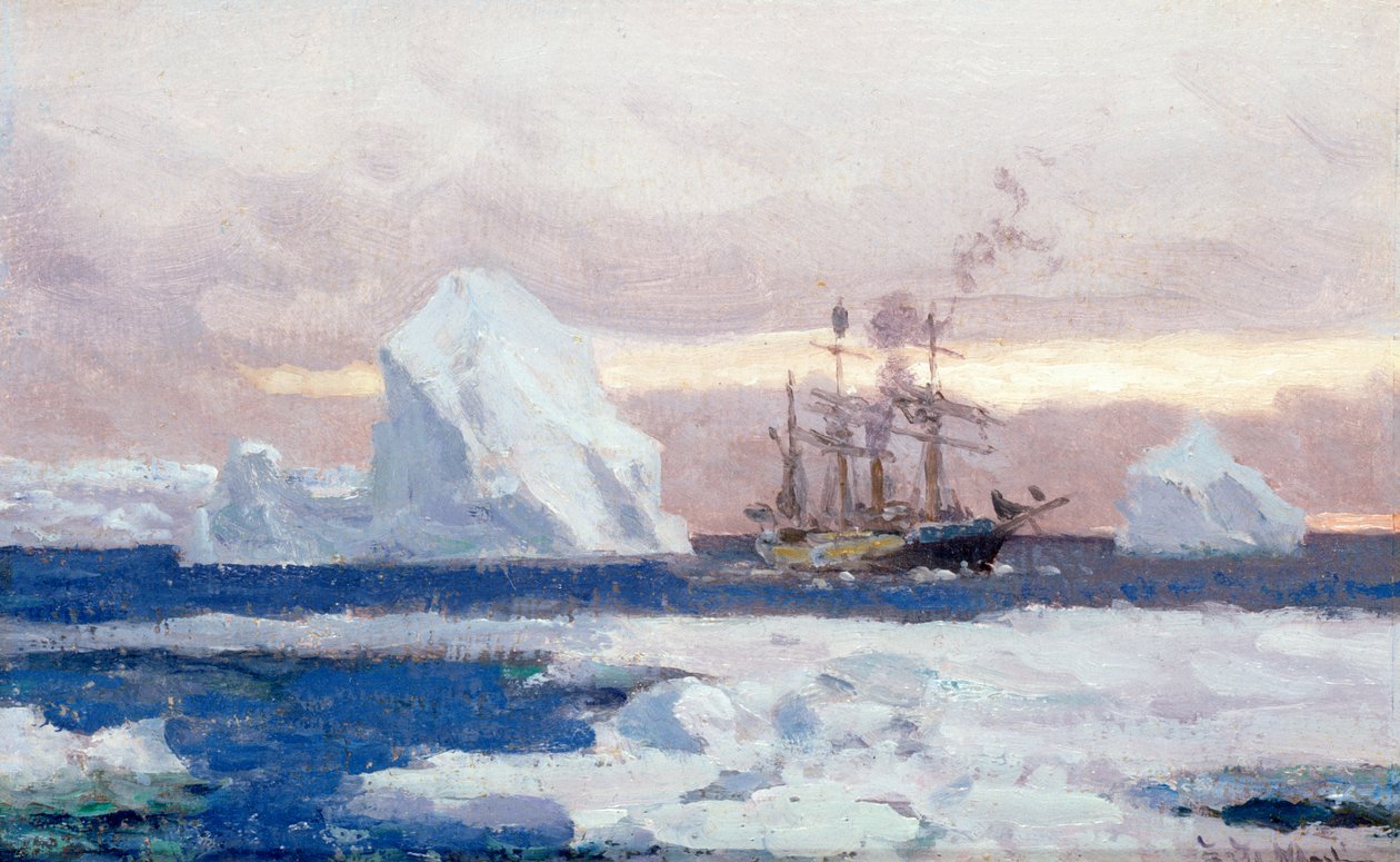 Die argentinische Korvette Uruguay in der Antarktis von Eduardo de Martino