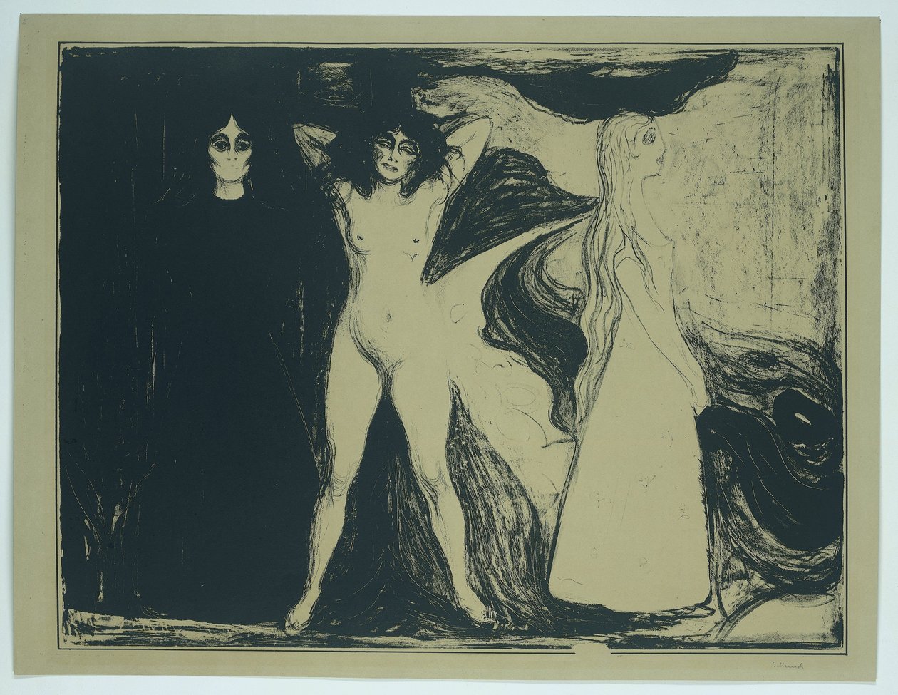 Frauen in drei Stadien von Edvard Munch (signed by artist)