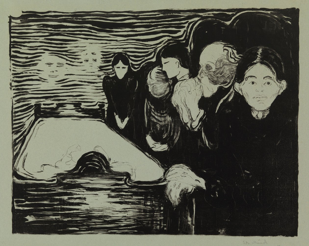 Am Sterbebett von Edvard Munch