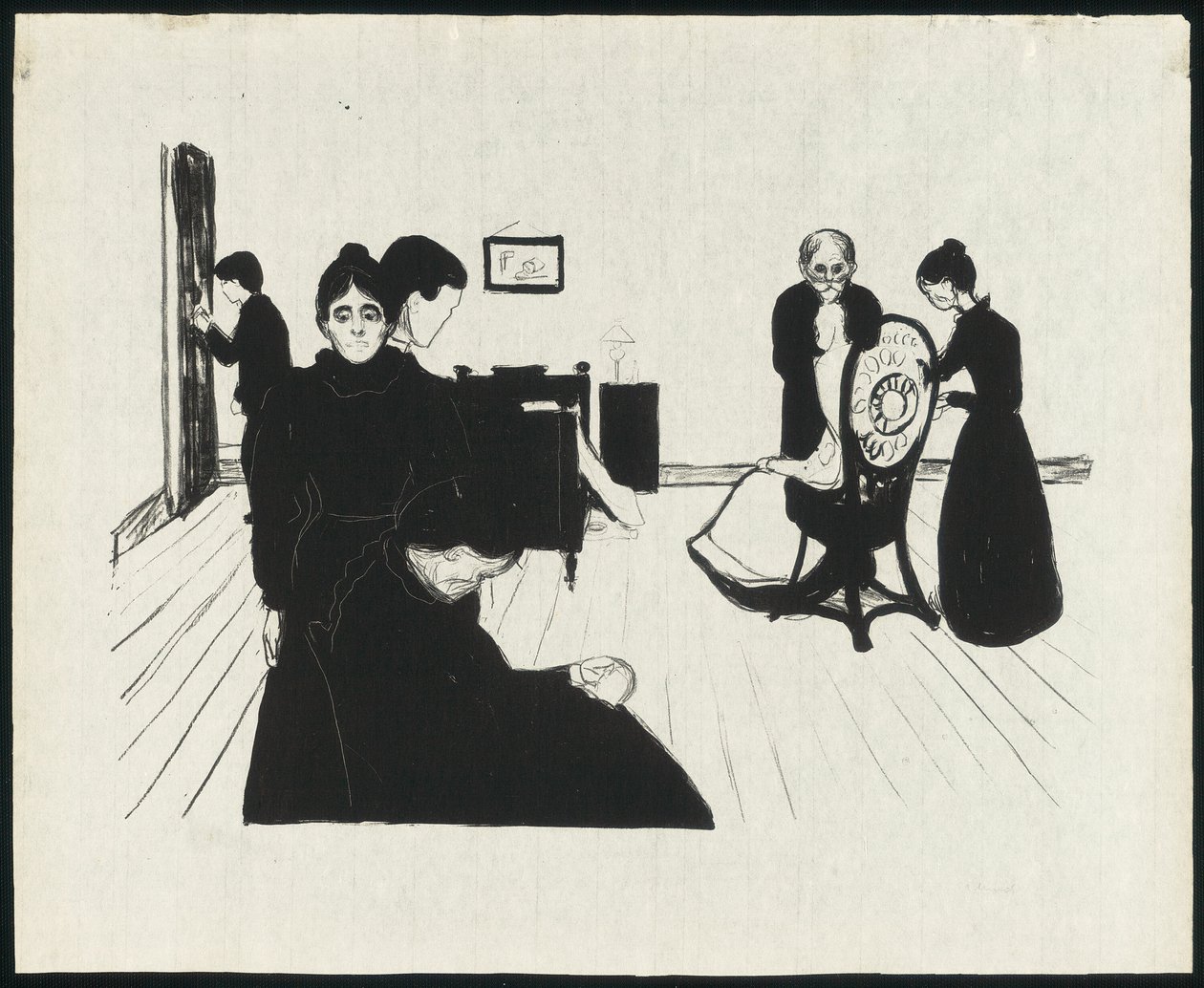 Der Tod im Krankenzimmer von Edvard Munch