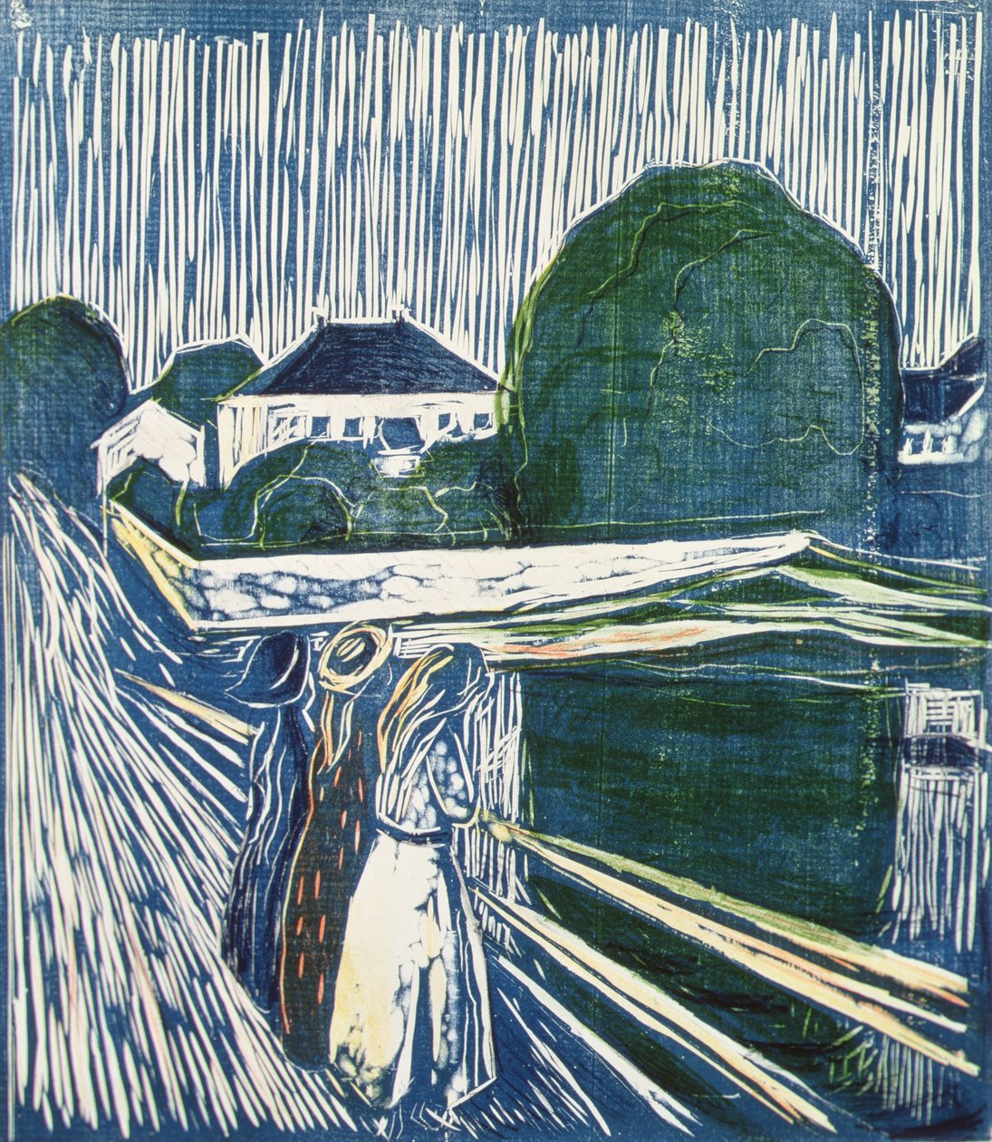 Mädchen auf einer Brücke von Edvard Munch