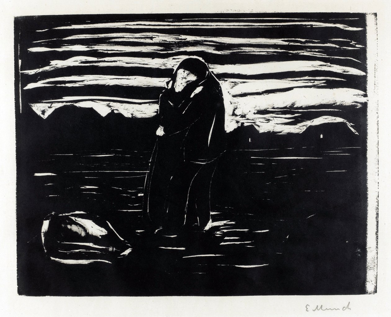Der Kuss auf dem Feld von Edvard Munch
