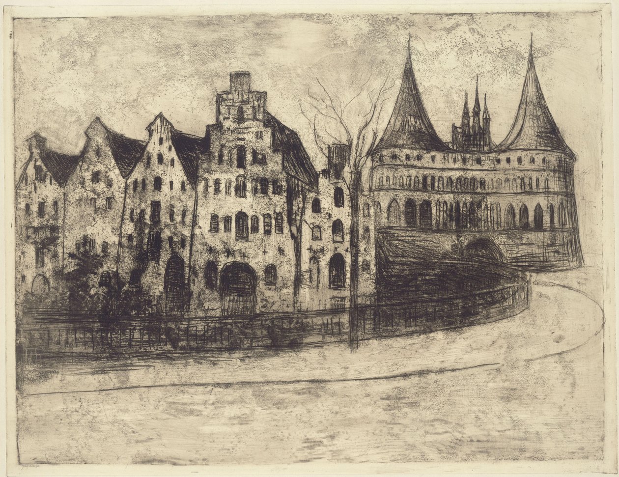 Lübeck (Das Holstentor) von Edvard Munch