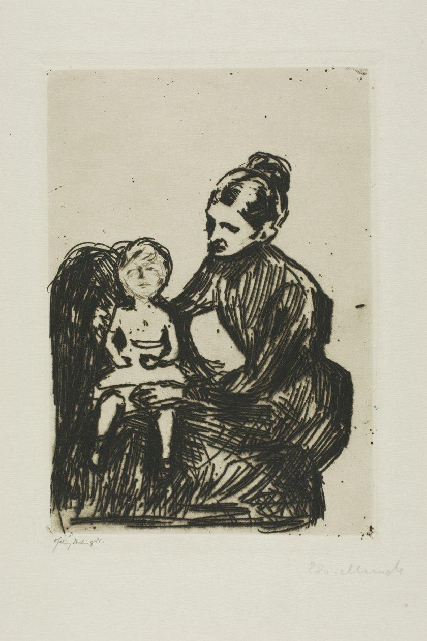Krankenschwester mit einem Jungen / Die Mutter und das weinende Kind von Edvard Munch