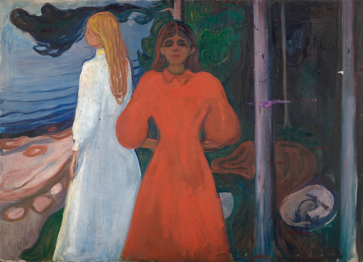 Rot und Weiß von Edvard Munch