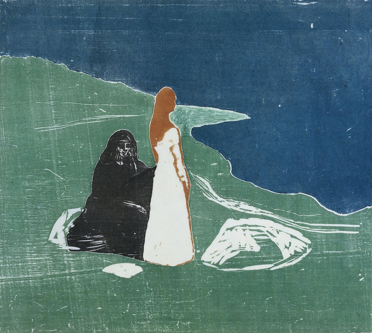 Zwei Frauen am Strand, 1898 von Edvard Munch