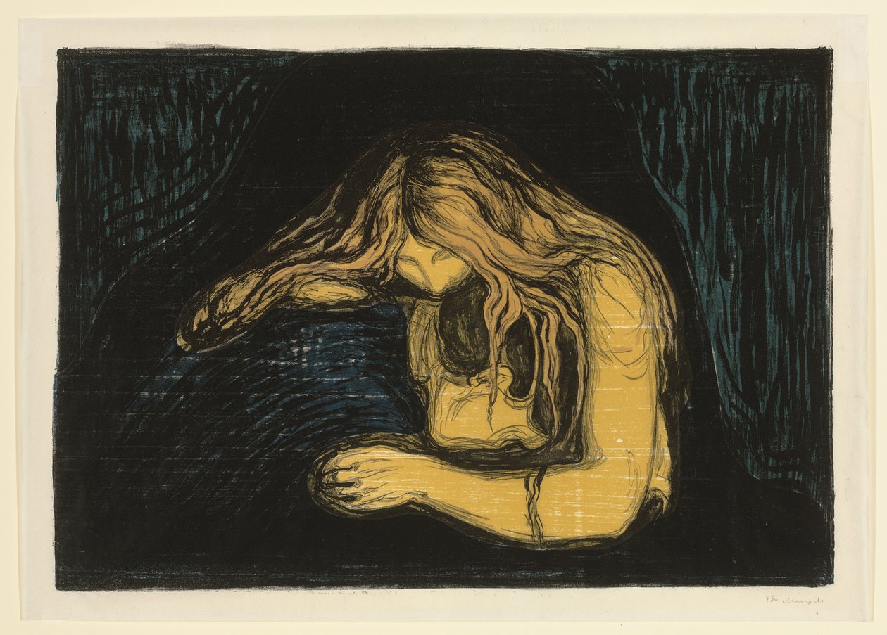 Vampir II, ca. 1895-1902 von Edvard Munch