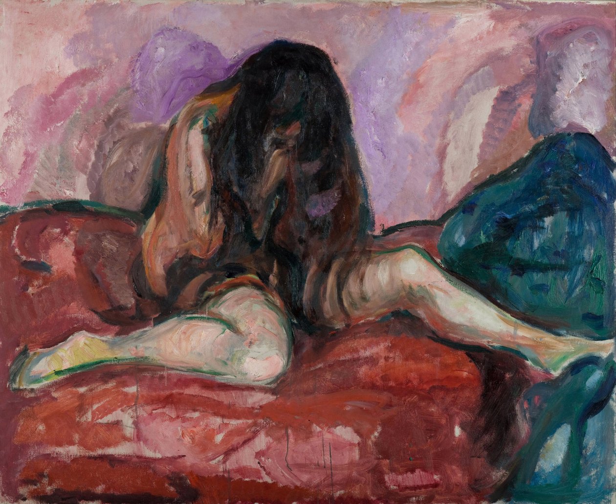 Weinende Nackte von Edvard Munch