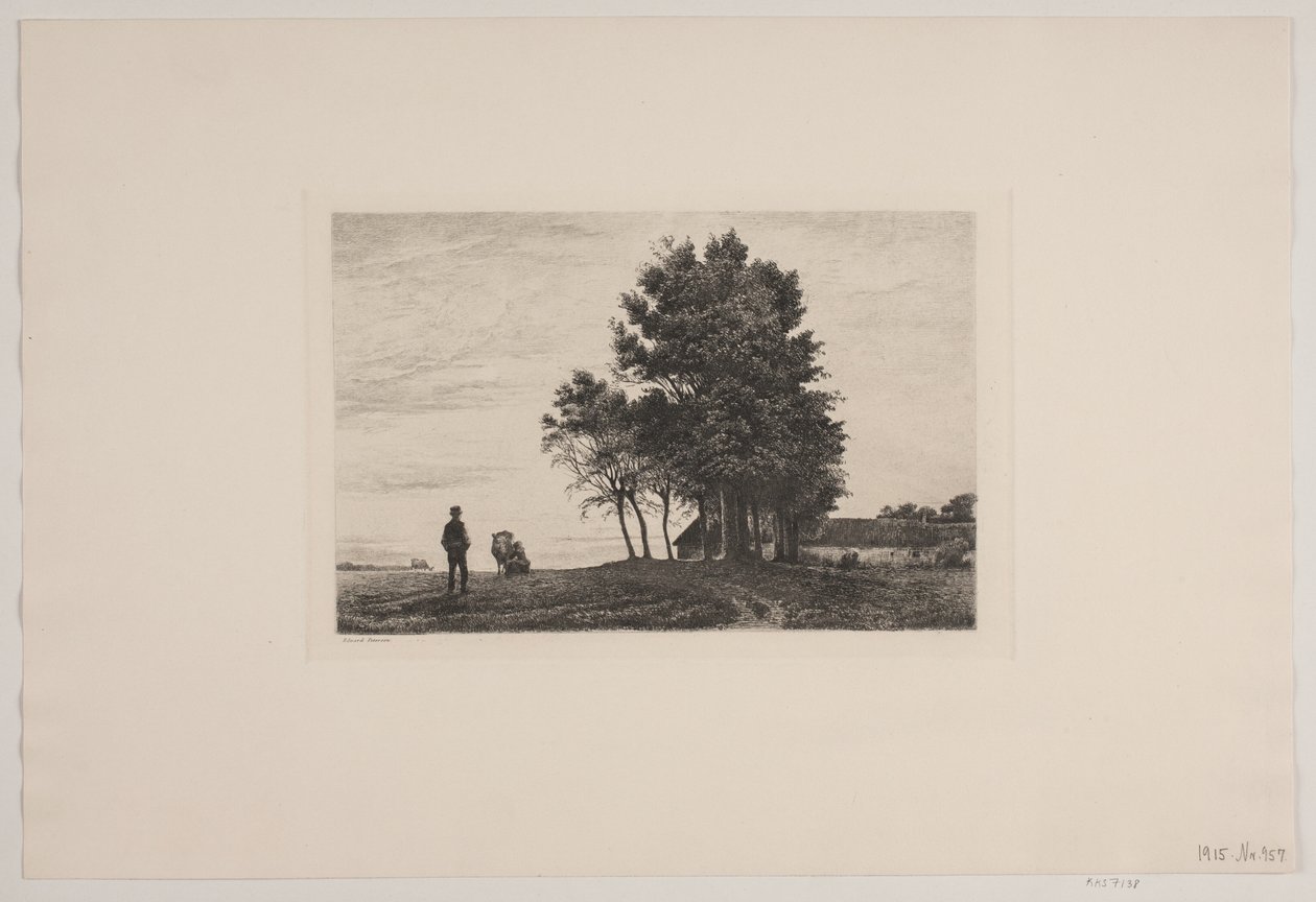 Abend vor einem Bauernhof von Edvard Petersen