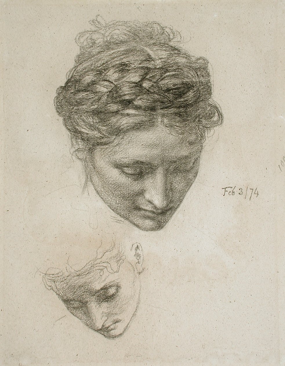 Studie von zwei Köpfen von Edward John Poynter