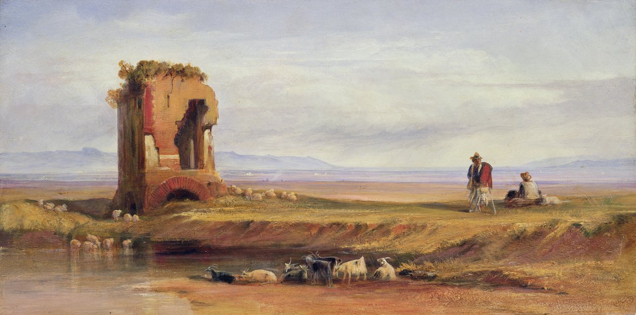 Buon Ricovero in der römischen Campagna, 1878 von Edward Lear