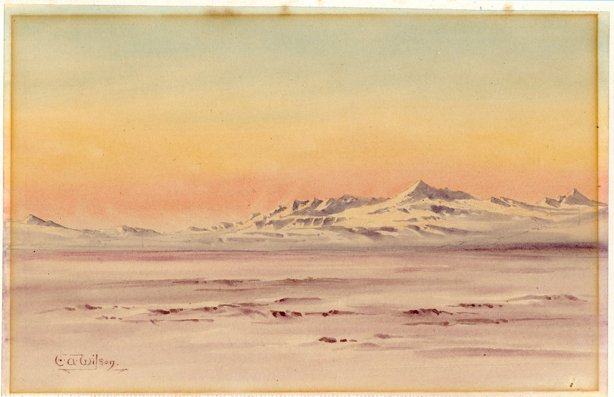 Antarktische Küstenszene, 1901-04 von Edward Adrian Wilson