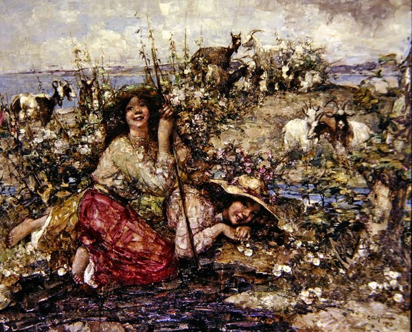 Wo Lerchen singen und Seevögel rufen von Edward Atkinson Hornel