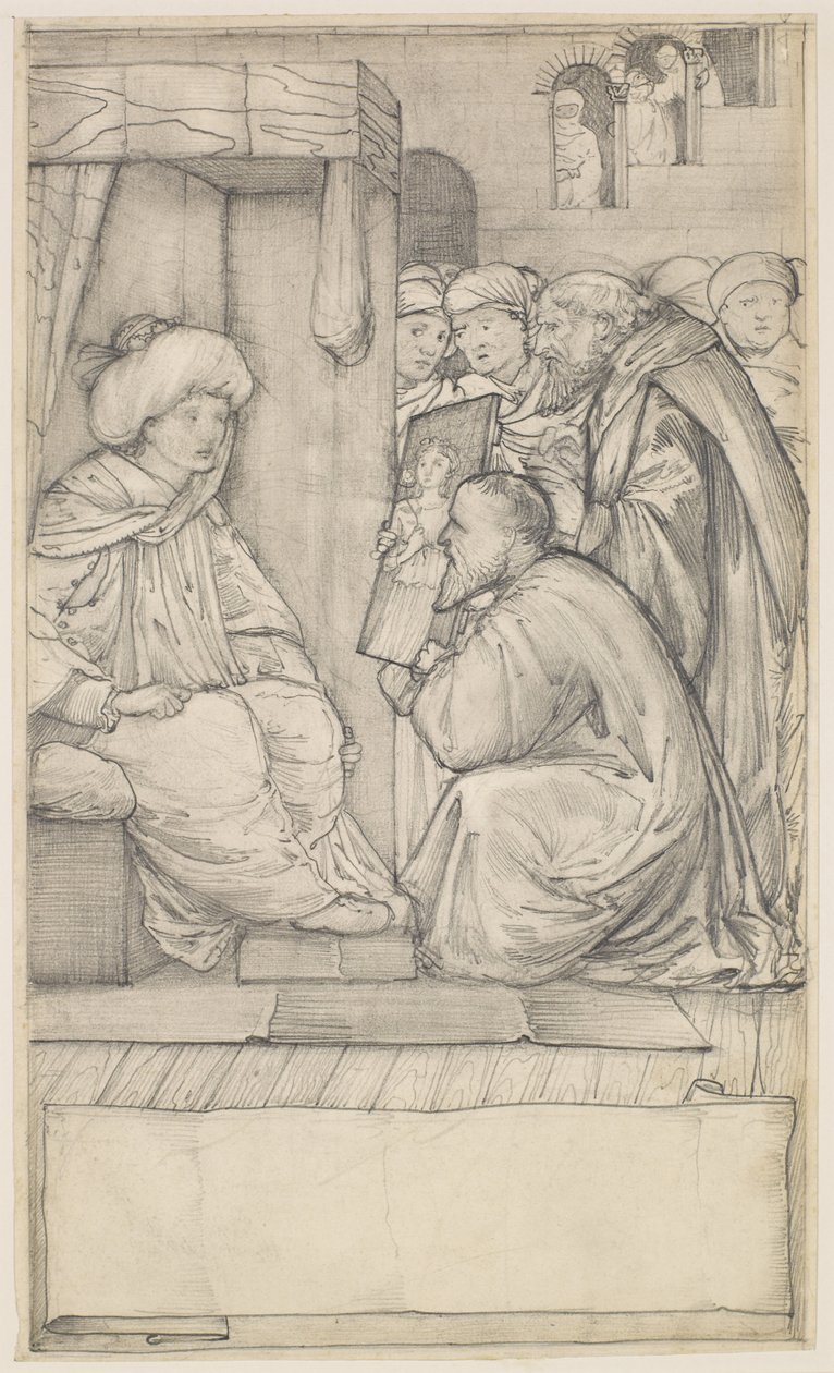 Chaucers Erzählung des Rechtsgelehrten - Entwurf von Edward Burne-Jones