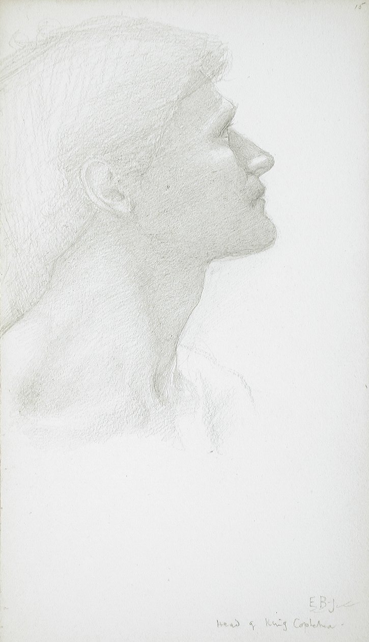 Kopf eines Mannes von Edward Burne-Jones