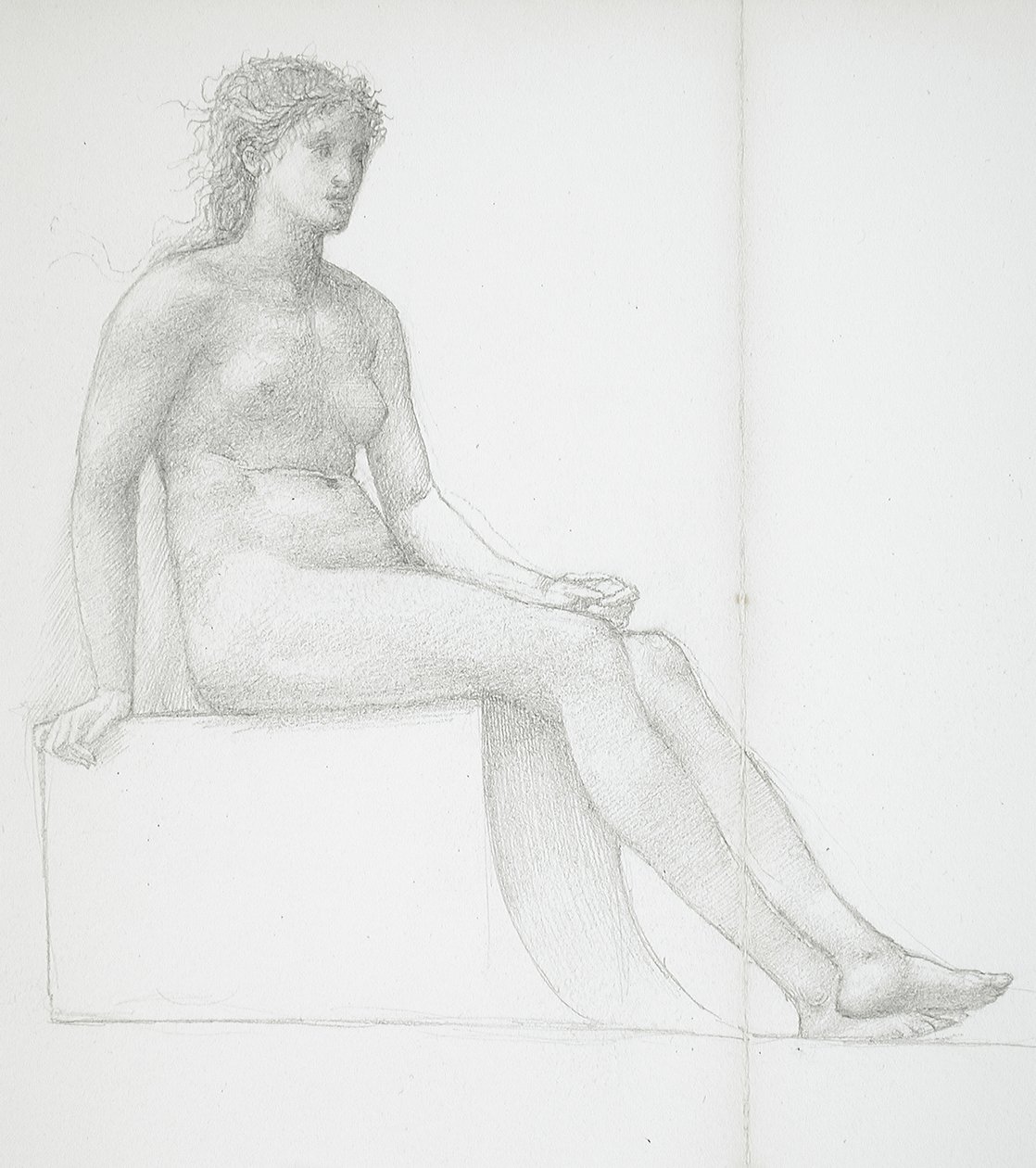 Beine eines weiblichen Aktes von Edward Burne-Jones