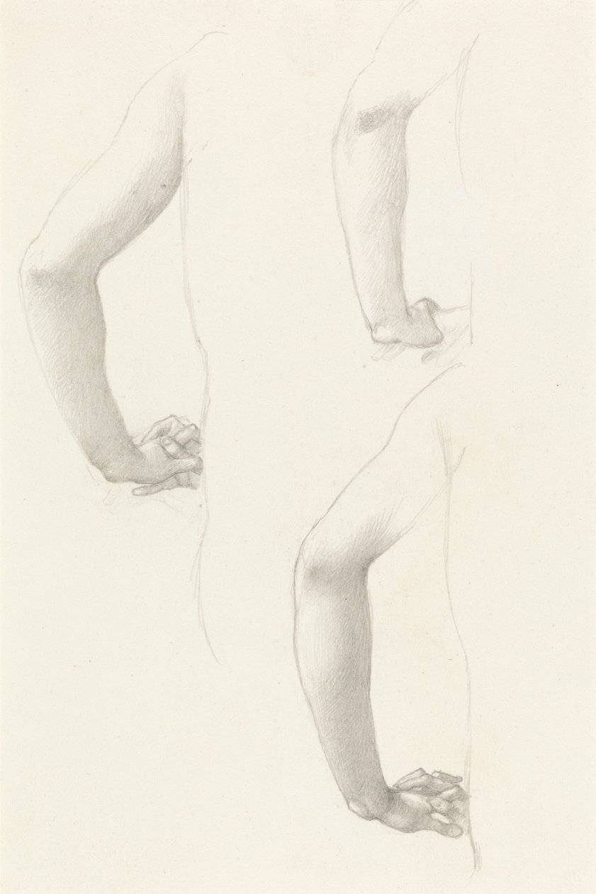 Studien eines Arms und von Händen von Edward Burne-Jones