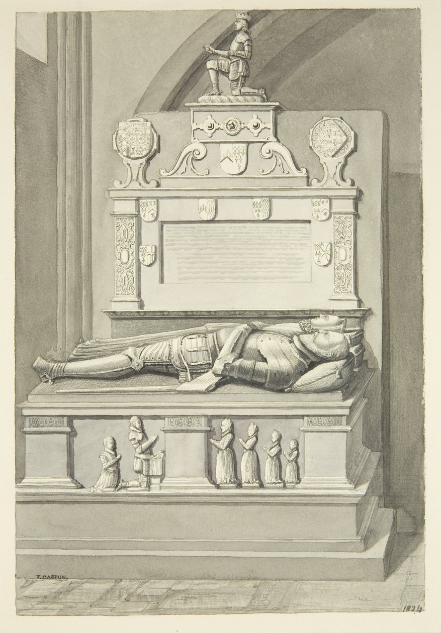 Denkmal für Sir Henry Newton und Lady Newton in der Kathedrale von Bristol von Edward Cashin