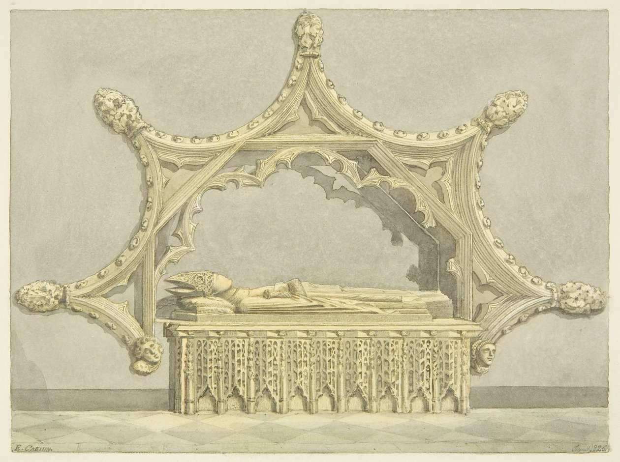 Grab von Abt Knowles in der Kathedrale von Bristol von Edward Cashin