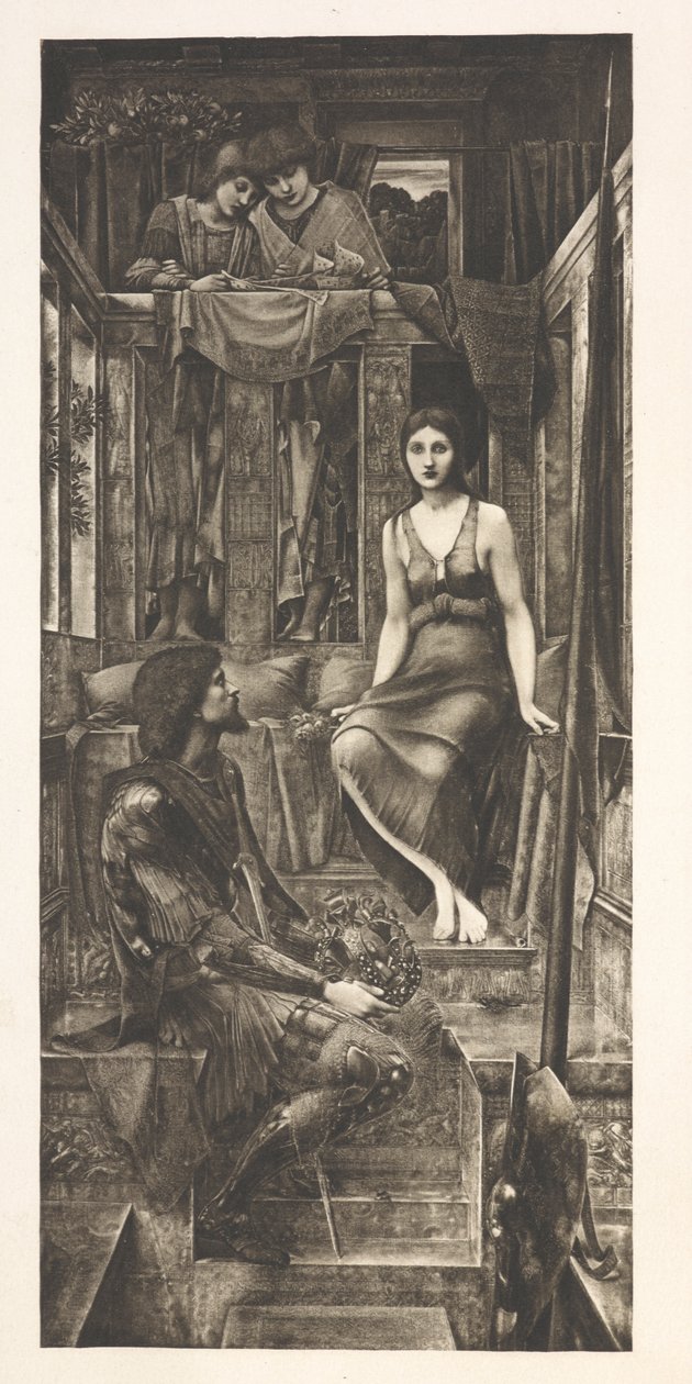 König Cophetua und das Bettlermädchen von Edward Coley (after) Burne Jones