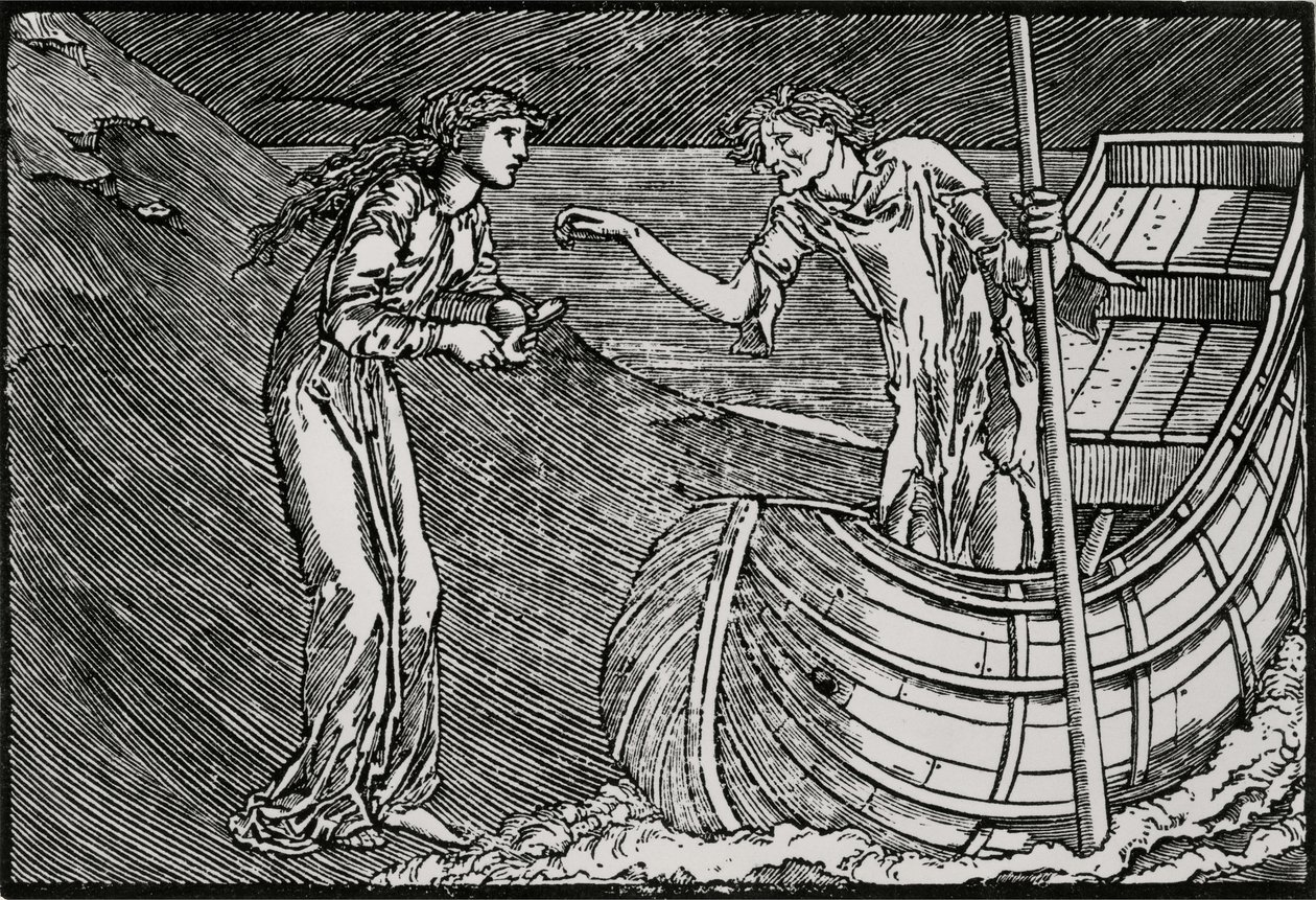 Charons Gebühr von Edward Coley (after) Burne Jones