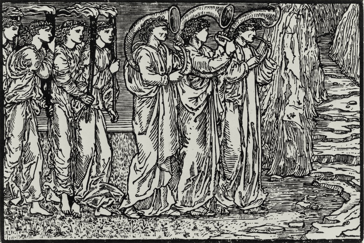 Die Prozession zum Hügel von Edward Coley (after) Burne Jones