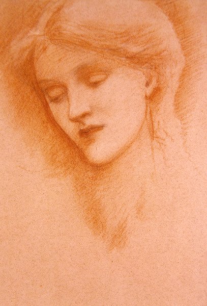 Porträt einer jungen Frau von Edward Coley Burne Jones