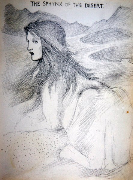 Sphinx der Wüste von Edward Coley Burne Jones