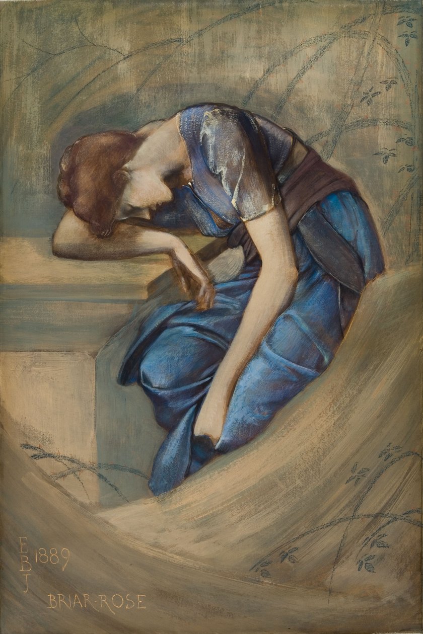 Studie für die Briar-Rose-Serie, Der Gartenhof von Edward Coley Burne Jones