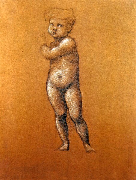 Studie der Figur des Säuglings 