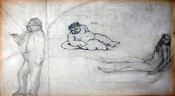 William Morris und der Künstler in einem Dampfbad, ca. 1890 von Edward Coley Burne Jones