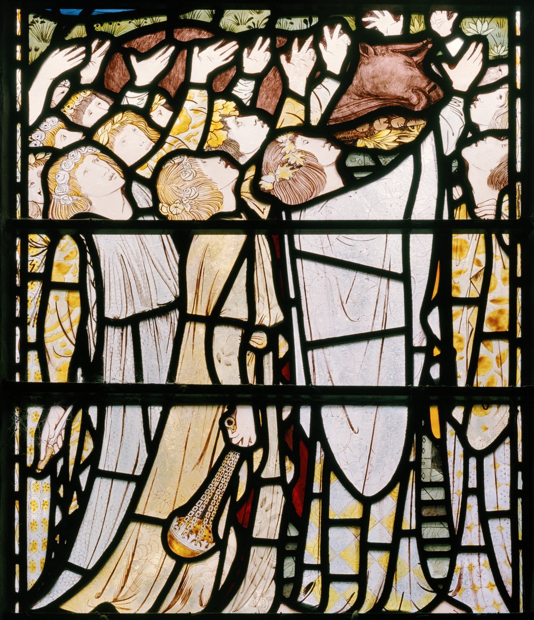 Elija und die Priester Baals (Detail) von Edward Burne Jones