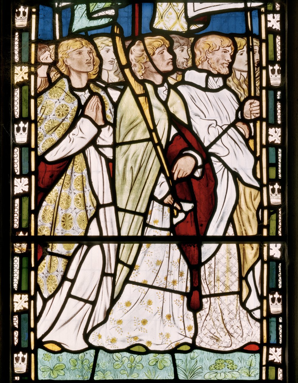 Heilige mit Bannern von Edward Burne-Jones