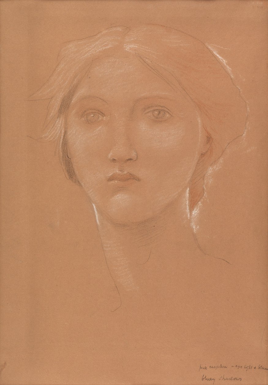 Studie des Kopfes von Margaret Burne-Jones für 