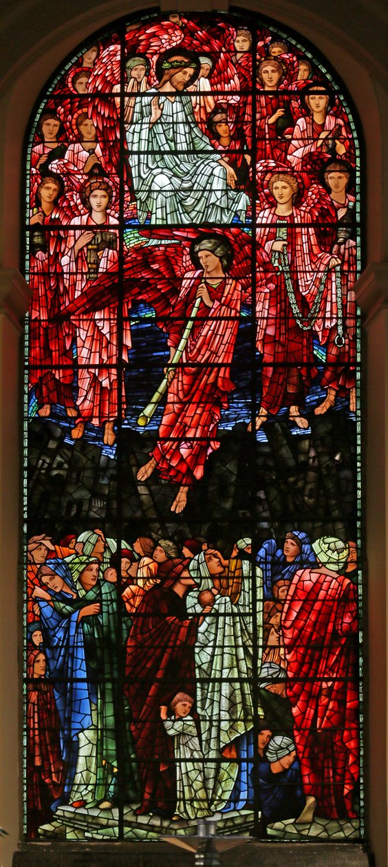 Das Jüngste Gericht, 1885-1897 (Buntglas) von Edward Burne Jones