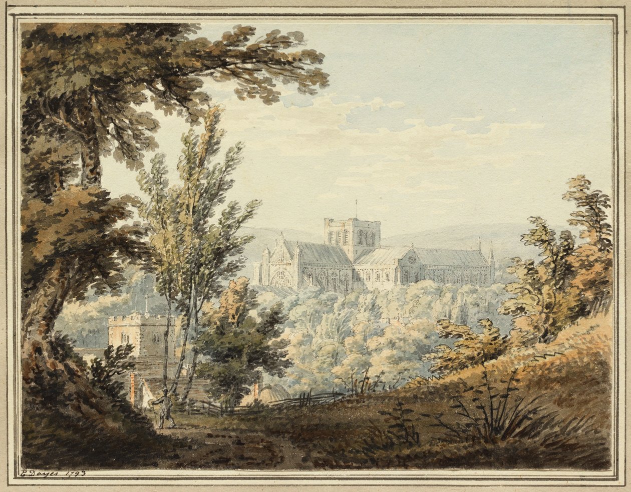 Ein Blick auf die Winchester Abbey von Edward Dayes