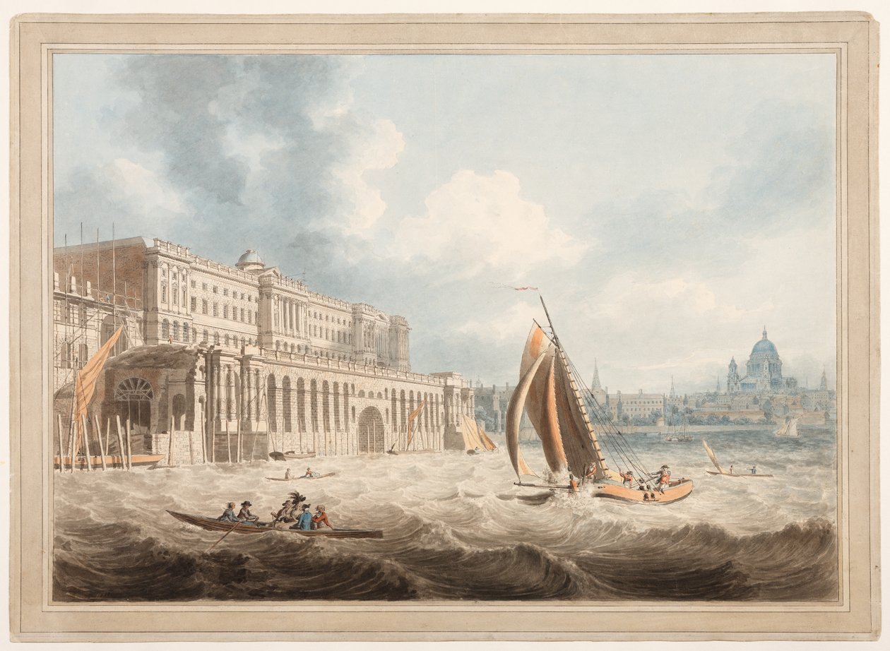 Somerset House von der Themse von Edward Dayes