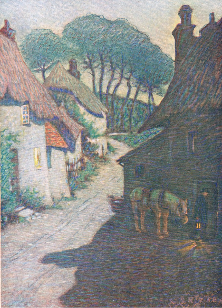 Thurlstone Dorf, Süd-Devon, aus Hutchinsons Beautiful Britain, veröffentlicht von Hutchinson & Co, um 1920 von Edward Ertz