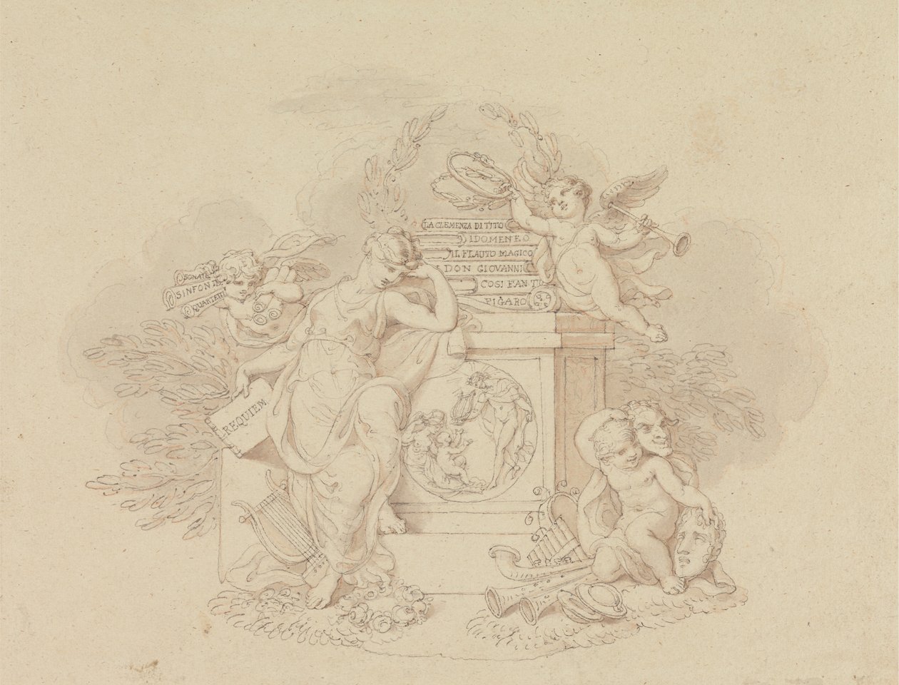 Entwürfe für Illustrationen zu Mozarts Opern von Edward Francis Burney
