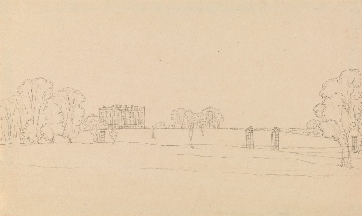 Fernsicht auf Easton Neston, Northants von Edward Francis Burney