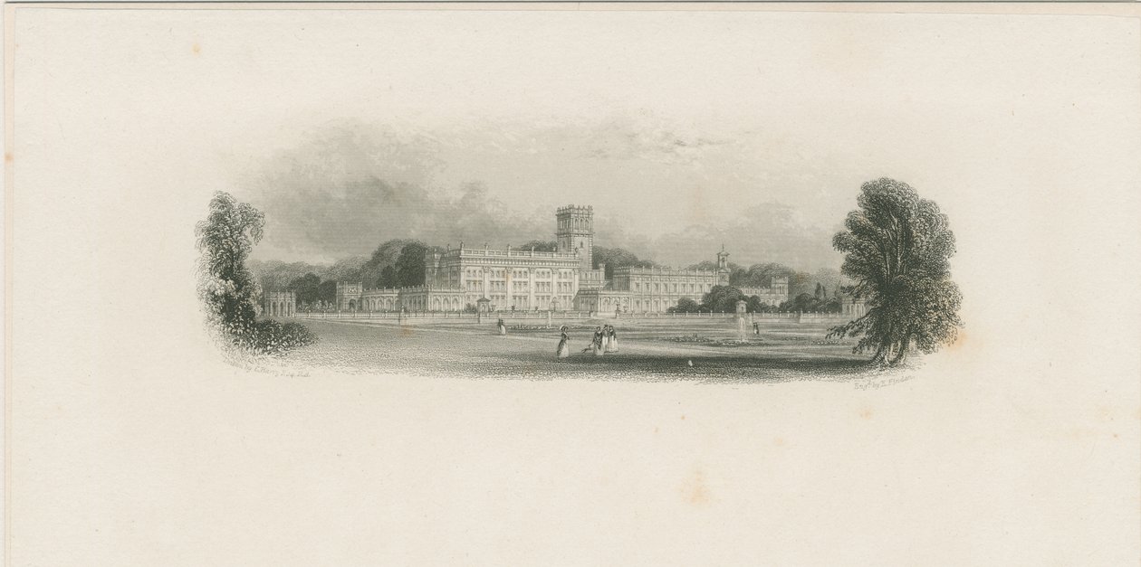 Trentham Hall von Edward Francis Finden