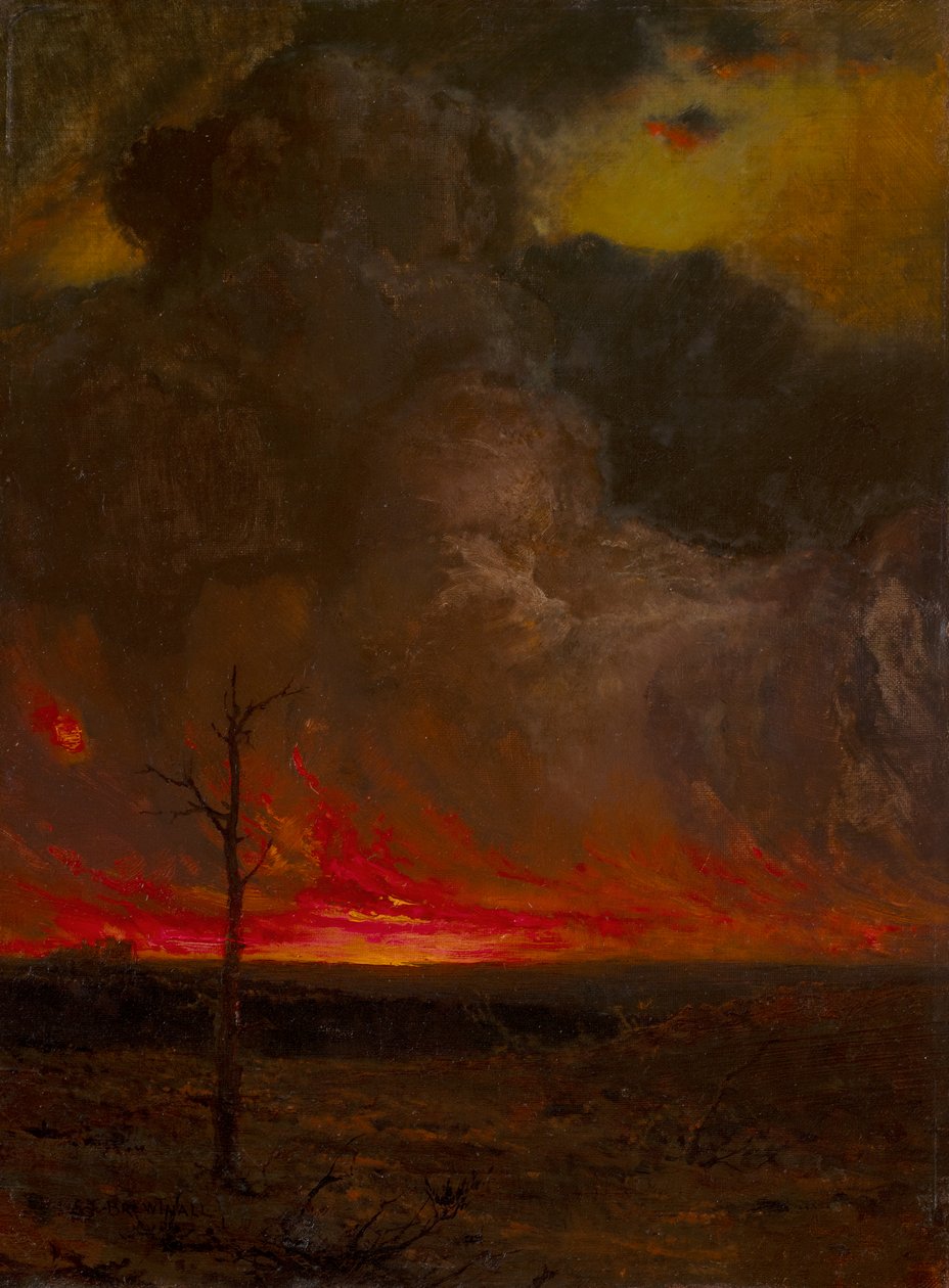 Das Getümmel der Wolken, das heftige geschmolzene Feuer der Sonne von Edward Frederick Brewtnall