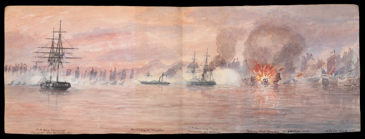 Privates illustriertes Tagebuch von Dr. E. H. Cree, Band XII 1849, Ausklappseite gegenüber Seite 73-74, 