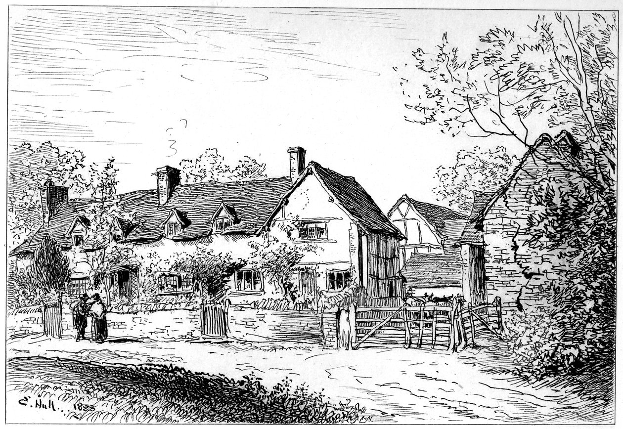Mary Ardens Cottage in Wilmcote, Warwickshire von Edward Hull