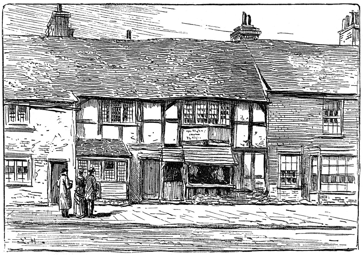 Shakespeares Geburtshaus vor der Restaurierung, Stratford-upon-Avon, Warwickshire, 1885 von Edward Hull