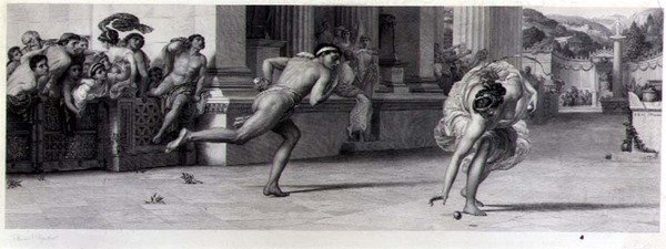 Atalantas Rennen, graviert von Jean F. Joubert (1810-84) veröffentlicht von The Fine Art Society von Edward John (after) Poynter