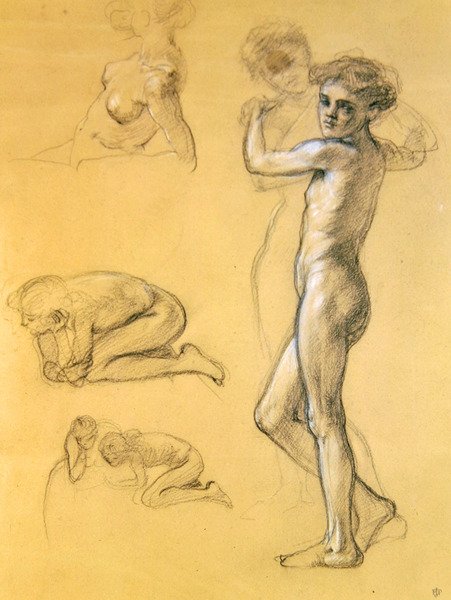 Studie für Idle Fears (III), 1893 von Edward John Poynter