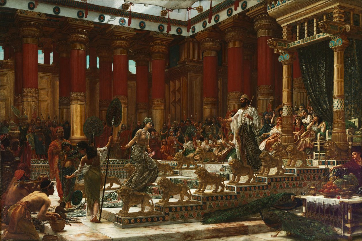 Der Besuch der Königin von Saba bei König Salomo, 1890 von Edward John Poynter